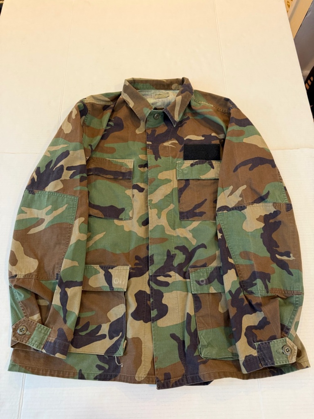 Classic Woodland Camo Military Field Jacket - Green/Brown